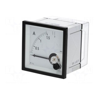 Ammeter | on panel | I AC: 0÷1.5A,3A | True RMS | Class: 1.5 | 45÷65Hz