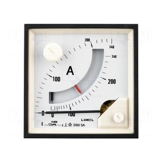 Ammeter | on panel | I AC: 0÷150A | Features: working position 90°