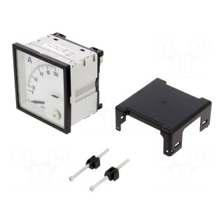 Ammeter | on panel | I AC: 0÷100A | Class: 1.5 | 50÷60Hz | Features: 90°