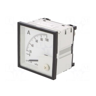 Ammeter | on panel | I AC: 0÷100A | Class: 1.5 | 50÷60Hz | Features: 90°