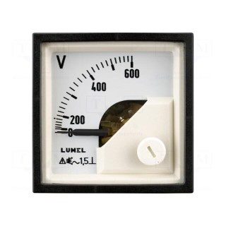 Ammeter | on panel | I AC: 0÷1.5A | True RMS | Class: 1.5 | 40÷72Hz | 300V