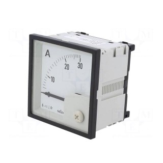 Ammeter | on panel | I AC: 0÷30A | Class: 1.5 | 50÷60Hz | Features: 90°