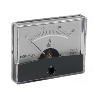 Ammeter | on panel | I DC: 0÷30A | Class: 2.5 | 60x47mm