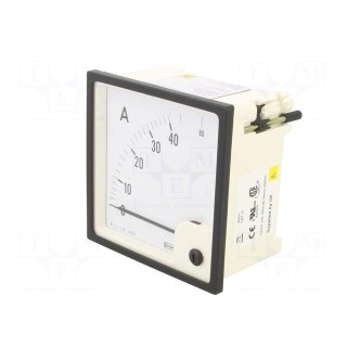 Ammeter | on panel | I AC: 0÷40A,80A | True RMS | Class: 1.5 | 50÷60Hz