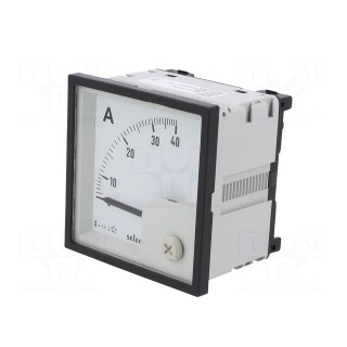 Ammeter | on panel | I AC: 0÷40A | Class: 1.5 | 50÷60Hz | Features: 90°