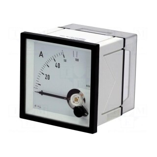 Ammeter | on panel | I AC: 0÷50A,100A | True RMS | Class: 1.5 | 45÷65Hz