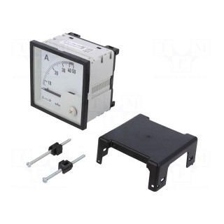 Ammeter | on panel | I AC: 0÷50A | Class: 1.5 | 50÷60Hz | Features: 90°