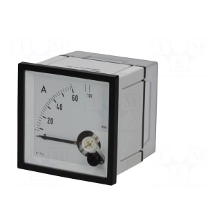 Ammeter | on panel | I AC: 0÷60A,120A | True RMS | Class: 1.5 | 45÷65Hz