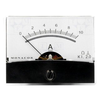 Amperometer | analogue | mounting | on panel | I DC: 0÷10A | Class: 2