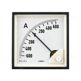 Voltmeter | on panel | VDC: -600÷600V | Class: 1.5 | Umax: 600V | 96x96mm