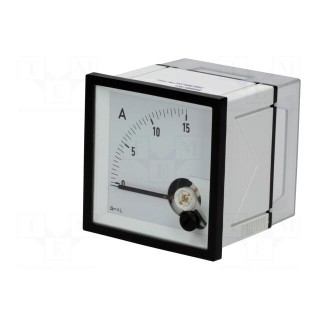 Ammeter | on panel | I DC: 0÷15A | Class: 1.5 | DQN | 72x72x58.5mm