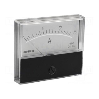 Ammeter | on panel | I DC: 0÷15A | Class: 2.5 | 70x60mm