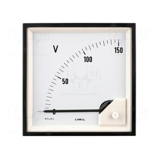 Voltmeter | on panel | VDC: 0÷1.5V | Class: 1.5 | Umax: 600V | 144x144mm