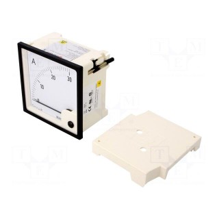 Amperometer | analogue | mounting | on panel | I DC: 0÷30A | Class: 1,5