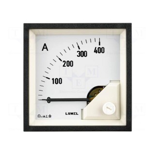 Voltmeter | on panel | VDC: -100÷100V | Class: 1.5 | Umax: 600V | 72x72mm