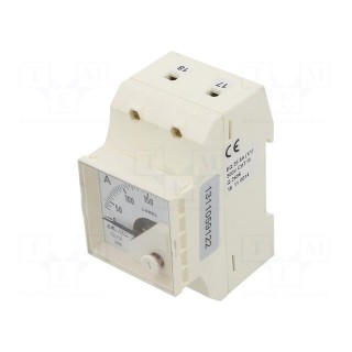 Ammeter | for DIN rail mounting | I AC: 0÷150A | True RMS | Class: 1.5