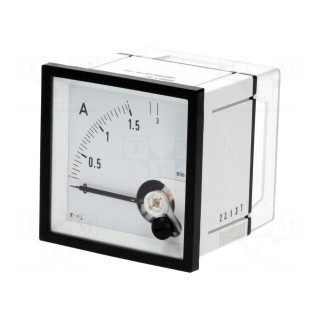 Amperometer | analogue | mounting | on panel | I AC: 0÷1,5/3A | 45÷65Hz