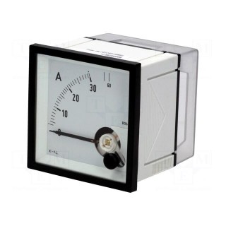 Ammeter | on panel | I AC: 0÷30A,60A | True RMS | Class: 1.5 | 45÷65Hz