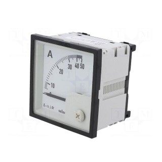 Ammeter | on panel | I AC: 0÷50A | Class: 1.5 | 50÷60Hz | Features: 90°
