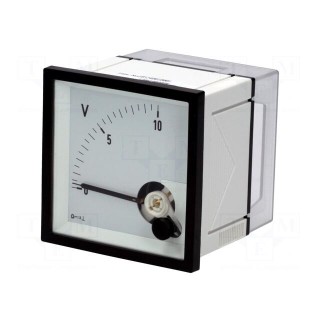 Voltmeter | analogue | on panel | VDC: 0÷10V | Class: 1,5 | 72x72x58.5mm