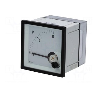 Voltmeter | analogue | on panel | VDC: 0÷10V | Class: 1,5 | 72x72x58.5mm