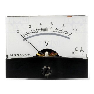 Voltmeter | analogue | on panel | VDC: 0÷10V | Class: 2 | Ø37.5mm