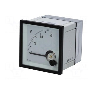 Voltmeter | on panel | 0÷60V | Class: 1.5 | True RMS | 45÷65Hz | EQN