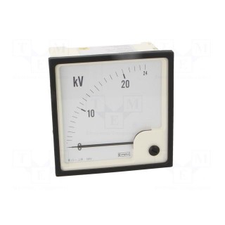 Voltmeter | analogue | on panel | VAC: 0÷24kV | Class: 1,5 | True RMS