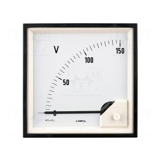 Voltmeter | on panel | VDC: 0÷1kV | Class: 1.5 | Umax: 600V | 144x144mm