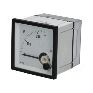 Voltmeter | analogue | on panel | VAC: 0÷250V | Class: 1,5 | True RMS