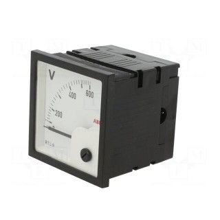 Voltmeter | on panel | 0÷600V | Class: 1.5 | 72x72mm | VLM-1/72