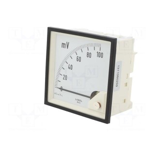 Voltmeter | on panel | VDC: 0÷100mV | Class: 1.5 | Umax: 600V | 96x96mm