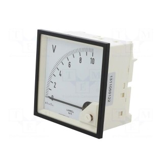 Voltmeter | on panel | VDC: 0÷10V | Class: 1.5 | Umax: 600V | Length: 95mm