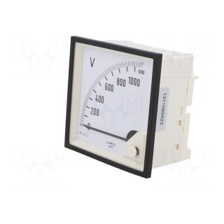 Voltmeter | on panel | VDC: 0÷6V | Class: 1.5 | Umax: 600V | Length: 95mm