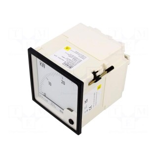 Meter: power | analogue,mounting | on panel | 40/1A | 400/230V | 0÷25kW