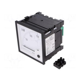 Meter: power | analogue,mounting | on panel | 250/5A | 400V | 50÷60Hz