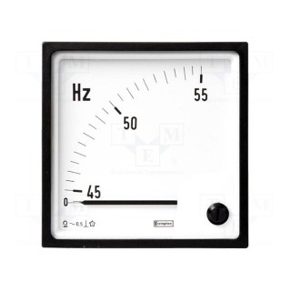 Meter: frequency | on panel | analogue,mounting | 72x72mm | 45÷55Hz