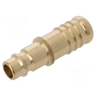 Plug-in nozzle EURO | with bushing | Mat: brass | Connection: 13mm