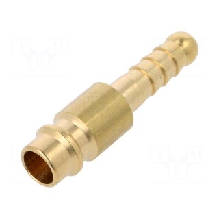 Plug-in nozzle EURO | with bushing | Mat: brass | Connection: 6mm