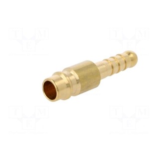 Plug-in nozzle EURO | with bushing | Mat: brass | Connection: 6mm