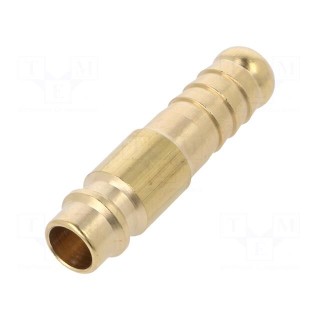Plug-in nozzle EURO | with bushing | Mat: brass | Connection: 9mm
