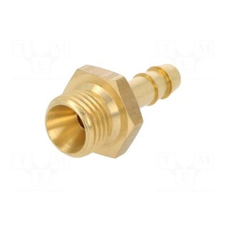 Plug-in nozzle | with bushing | Mat: brass | Connection: 6mm