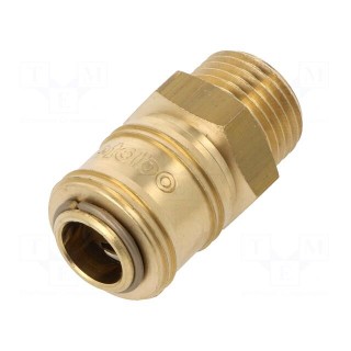 Quick connection coupling EURO | Mat: brass | Ext.thread: 1/2"
