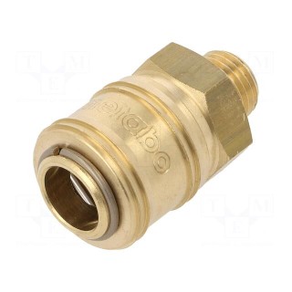 Quick connection coupling EURO | brass | Ext.thread: 1/4"