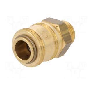 Quick connection coupling EURO | Mat: brass | Ext.thread: 3/8"