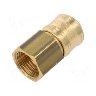 Quick connection coupling EURO | brass | Int.thread: 1/2"