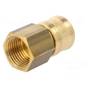 Quick connection coupling EURO | Mat: brass | Int.thread: 1/2"