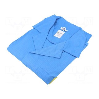 Coat | ESD | XS (unisex) | cotton,polyester,carbon fiber | blue
