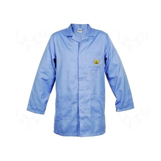 Coat | ESD | XL (unisex) | cotton,polyester,carbon fiber | blue