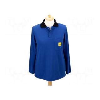 Polo shirt with long sleeves | ESD | XL | blue